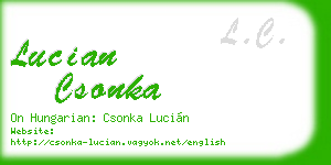 lucian csonka business card